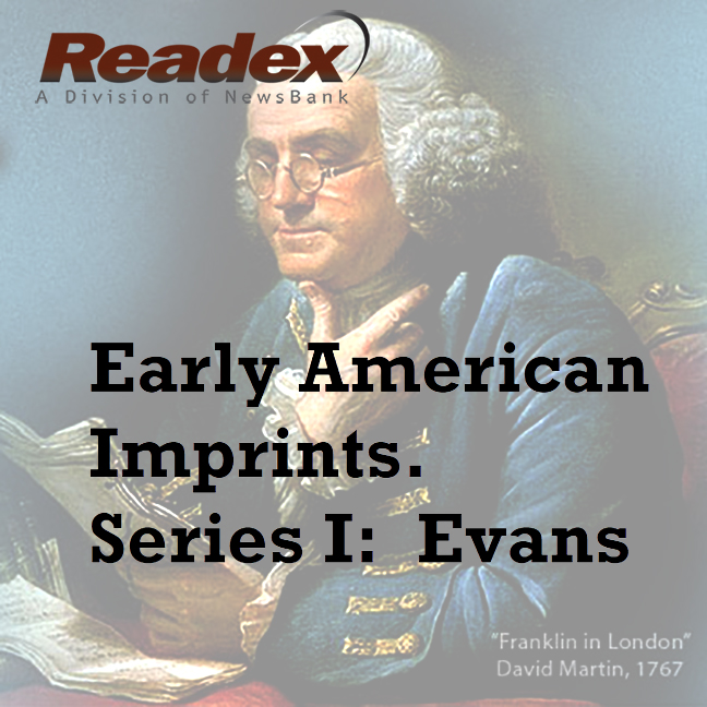 Early American Imprints. Series I: Evans