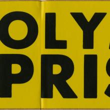 A STOP the Olympic Prison bumper sticker.