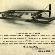 Advertisement for Evans Bob-sleigh.