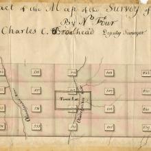 Early lot map of the Town of LeRay, Jefferson County.