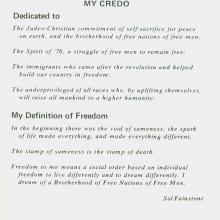 Sol Feinstone's My Credo.
