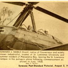 Edward J. Noble in his gyroplane.