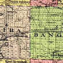 Part of a Franklin County map showing the community of Brushton.