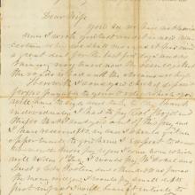Letter from June 1862 from William H. Davies to his wife.