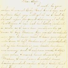 Letter from the Orson Leroy Reynolds correspondence from 1864.