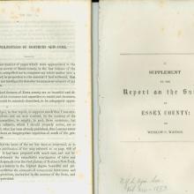 Supplement to the report on the survey of Essex County by Winslow Watson.