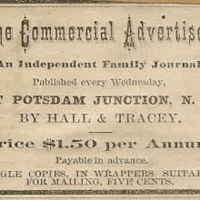 From early in the Commercial Advertiser&#039;s publication.