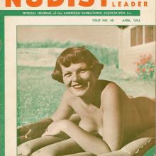 Cover of American Nudist Leader Magazine, April 1955.