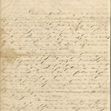 Letter written in 1842 by a member of the Hernandez family.