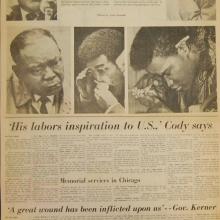Chicago Daily News coverage of the Martin Luther King assassination.