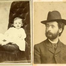 Carte de Visite photographs of baby Willie Gale and Sherman Jenison.