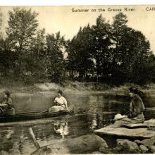Postcard titled &quot;Summer on the Grasse River&quot;