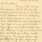 Letter from the Southworth collection dated November 8, 1902.