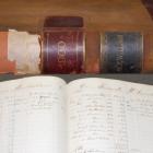 Photograph of W. F. Willson & Company business ledgers.