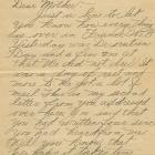 Letter from Robert Cottrell to his mother dated May 31, 1918.
