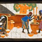 Two Women Pounding Millet
